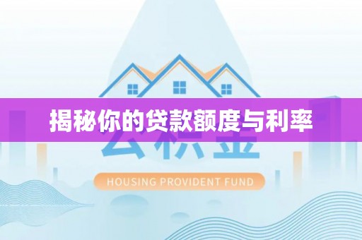 柘城揭秘你的贷款额度与利率