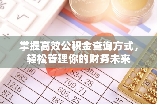 柘城掌握高效公积金查询方式，轻松管理你的财务未来