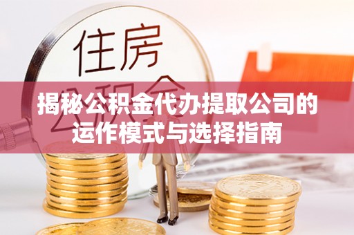 柘城揭秘公积金代办提取公司的运作模式与选择指南